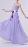 Strapless Sweetheart Long Chiffon Lavender Purple Bridesmaid Dresses KSP107