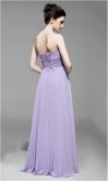 Purple Strapless A-line Long Chiffon Bridesmaid Dress KSP150