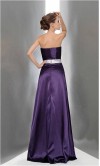 Purple Strapless Sweetheart Satin Long Bridesmaid Dress KSP151