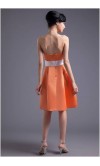 Orange Cute Short Belt Bridesmaid Dresses KSP215