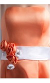 Orange Cute Short Belt Bridesmaid Dresses KSP215