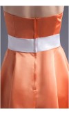 Orange Cute Short Belt Bridesmaid Dresses KSP215