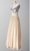 V-neck Tank Straps Waisted Long Bridesmaid Dress KSP457