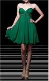 Green Strapless Sweetheart Short Sequin Prom Dress KSP131
