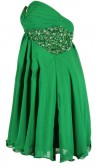 Green Strapless Sweetheart Short Sequin Prom Dress KSP131