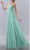 Mint Green Braid Halter Neck Long Prom Dress/ Pregnant Bridesmaid Dress KSP169