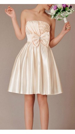 Unique Designed Bowknot Umbellate Dress For Family Party KSP024