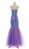 Purple Elegant Beaded Mermaid Lace-up Back Evening Dress KSP025