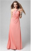Corcal Pink Beaded One Shoulder Backless Formal Dresses KSP054