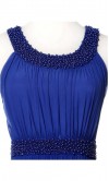 Navy Scoop Neck Prom Dress For Girls KSP055