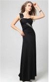 Tight Black One Shoulder Evening Dress One Sale KSP056