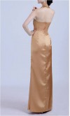 Gold Sequined Halter Evening Pageant Dresses KSP061