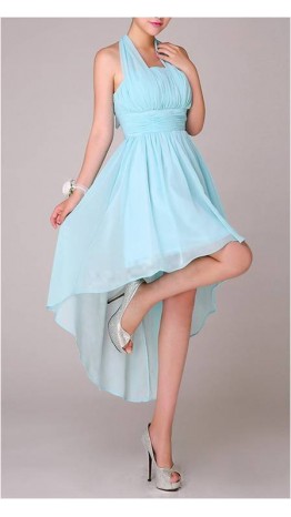 Unadorned Hatler Hi-low Chiffon Prom Dresses KSP073