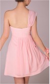 Grecian Short Draped One Shoulder Prom Dresses KSP086