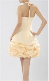 Cream V-Neck Short Homecoming Dress With Beads KSP126