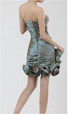 Beading Strapless Folds Flower Short Party Dress KSP128