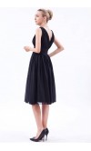 Classic V-neck Little Black Dresses with Pleated KSP231