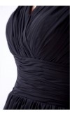 Classic V-neck Little Black Dresses with Pleated KSP231