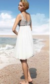 White Short Empire Column Coast Prom Dresses KSP247