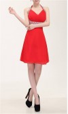 Halter Neck Chiffon Beaded Short Prom Dress KSP111