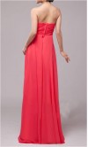 Hot Pink Strapless Beaded Long Chiffon Keyhole Prom Dress KSP114