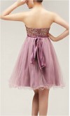 Short Strapless Lace Up Babydoll Prom Dress Empire KSP127
