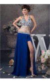 Halter Fake Two Piece Sexy Evening Dresses KSP188