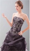 Embroidery Strapless Wrinkle Ball Gowns KSP205