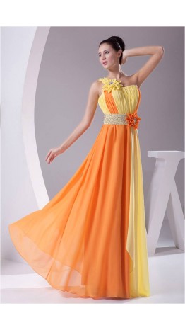 Bright Contrast Color Sequin Flowing Prom Dresses KSP217