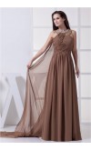 Amazing Halter Sideling Drape Long Evening Dresses KSP220