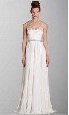White Spaghetti Flowers Long Maxi Prom Dresses KSP255
