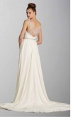 White Spaghetti Flowers Long Maxi Prom Dresses KSP255