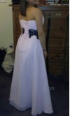Strapless Long Ziggy Lace Belt Prom Dresses KSP275