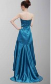 Strapless Beaded Blue High Low Prom Dresses KSP112