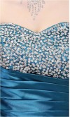 Strapless Beaded Blue High Low Prom Dresses KSP112