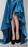 Strapless Beaded Blue High Low Prom Dresses KSP112