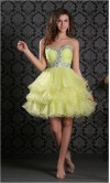 Strapless Tulle Layered with Beaded Bodice Party Dress KSP119