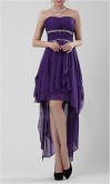Strapless High Low Dress with Beaded Waist Prom Dresses KSP123