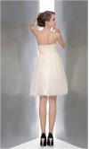 Short A-line Tulle Strapless Neon Pink Prom Homecoming Dress KSP142