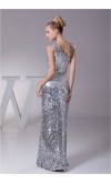 Sequin One Shoulder Sheath Long Evening Dresses KSP184