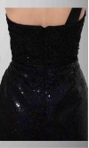 One Shoulder Sequin LBD Beaded Club Dresses KSP185