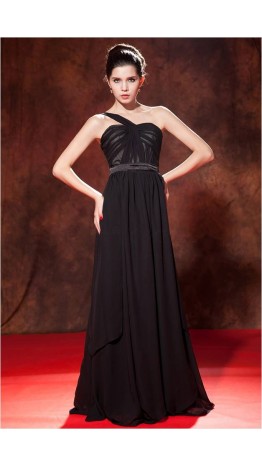 Empire Waist Single Shoulder Long Prom Gowns KSP196