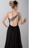 One Shoulder Sequin Back Long Formal Prom Dresses KSP200