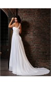 One Shoulder Train Flower Prom Party Dress KSP209