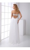 Open Back Beading White Sexy Aline Prom Dress KSP210