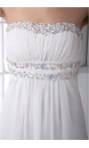 Open Back Beading White Sexy Aline Prom Dress KSP210