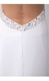 Open Back Beading White Sexy Aline Prom Dress KSP210