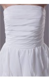 Ruffled Draped Long White Prom Dresses KSP219