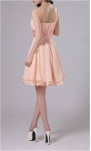 Soft Pink One Shoulder Short Lacelike homecoming dress KSP122