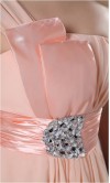 Soft Pink One Shoulder Short Lacelike homecoming dress KSP122